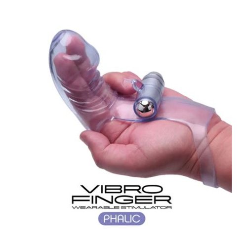 THE 9'S VIBRO FINGER PHALLIC FINGER MASSAGER PURPLE - IB2652