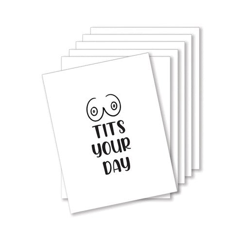 Tits Your Day Naughty Greeting Card - Pack Of 6