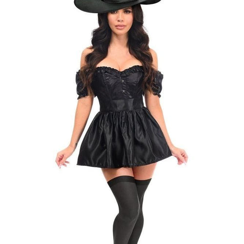 Top Drawer 3 PC Black Witch Corset Costume