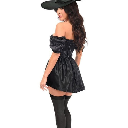Top Drawer 3 PC Black Witch Corset Costume