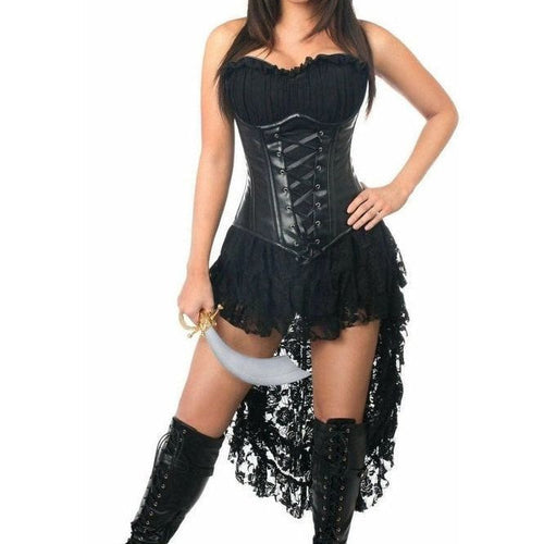 Top Drawer 4 PC Black Pirate Captain Costume