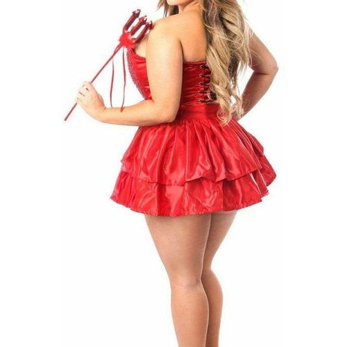 Top Drawer 4 PC Daring Devil Corset Costume