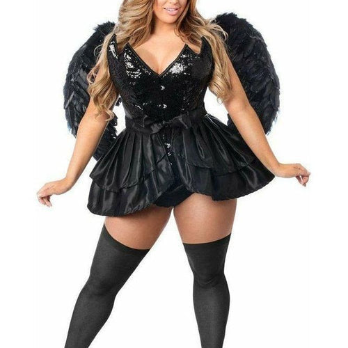 Top Drawer 4 PC Fallen Angel Corset Costume