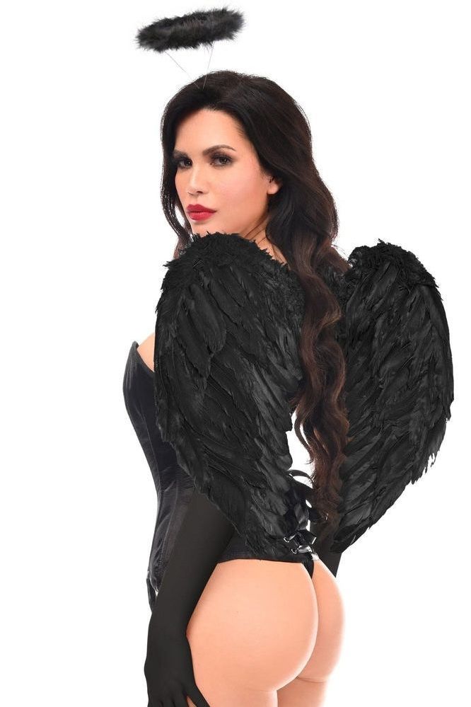 Top Drawer 4 PC Gothic Angel Premium Corset Costume