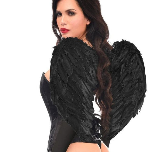 Top Drawer 4 PC Gothic Angel Premium Corset Costume