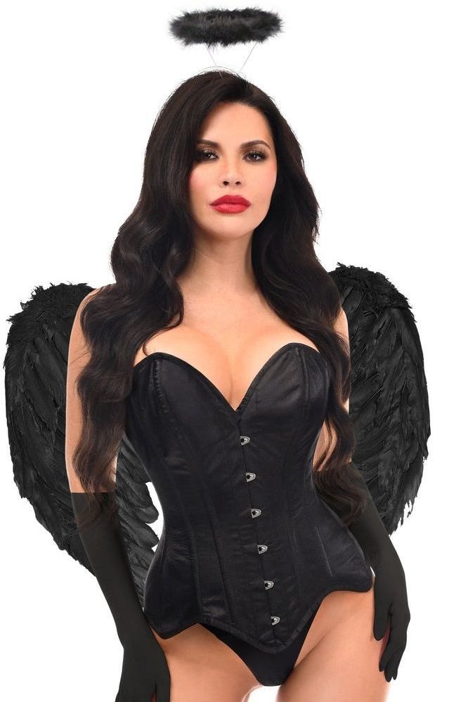Top Drawer 4 PC Gothic Angel Premium Corset Costume