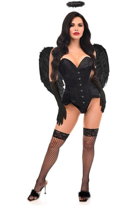 Top Drawer 4 PC Gothic Angel Premium Corset Costume