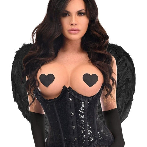 Top Drawer 4 PC Pin-Up Dark Angel Corset Costume