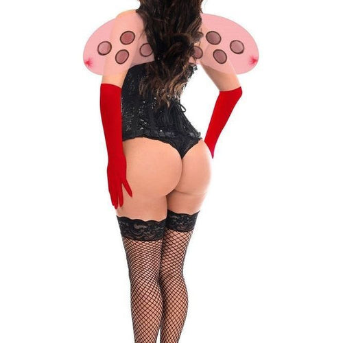 Top Drawer 4 PC Pin-Up Ladybug Corset Costume