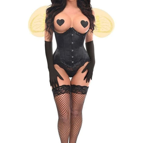 Top Drawer 4 PC Pin-Up Queen Bee Corset Costume