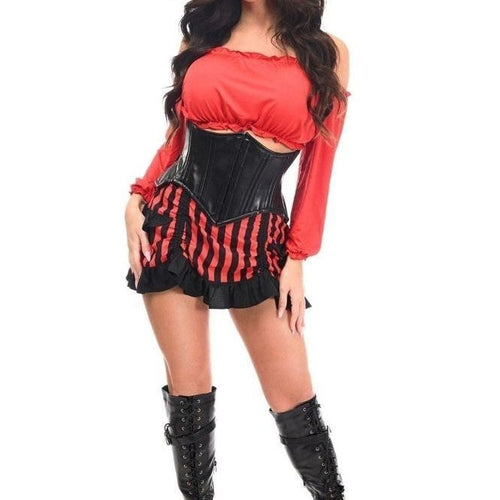 Top Drawer 4 PC Pirate Lady Corset Costume