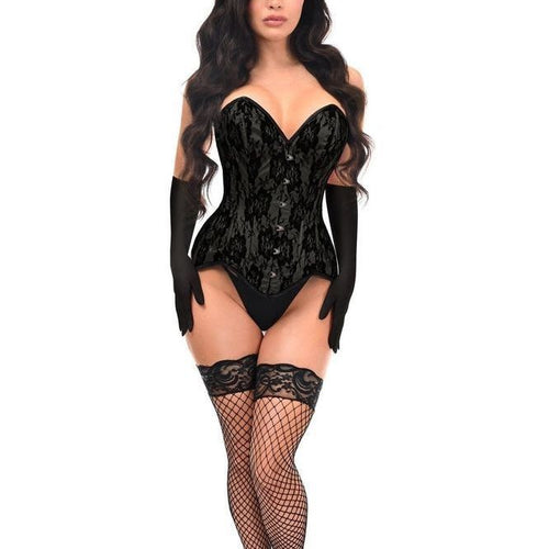 Top Drawer 4 PC Premium Black Bunny Corset Costume