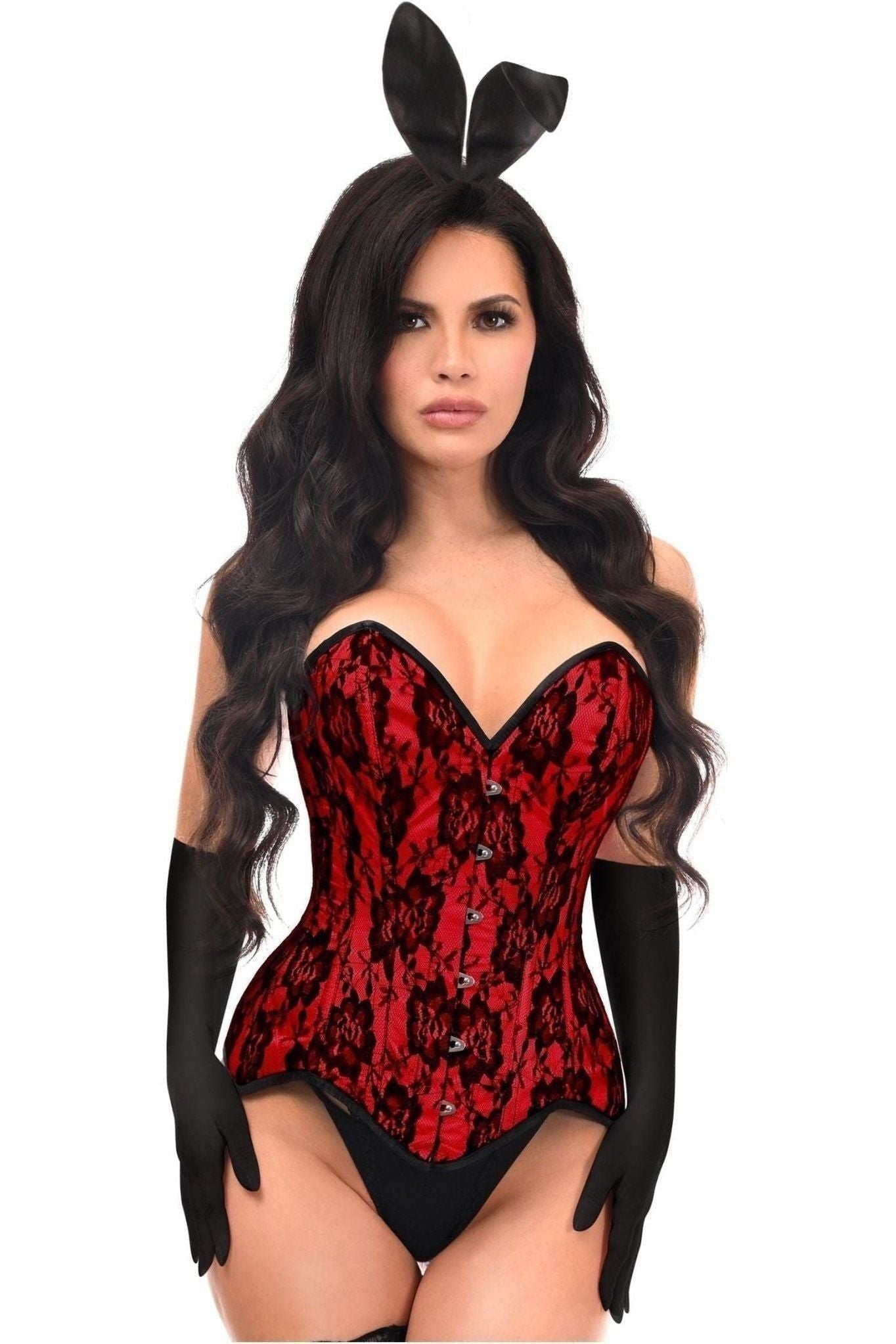 Top Drawer 4 PC Premium Red Bunny Corset Costume - Daisy Corsets