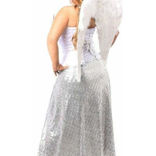 Top Drawer 4 PC Premium Sequin Angelic Corset Costume