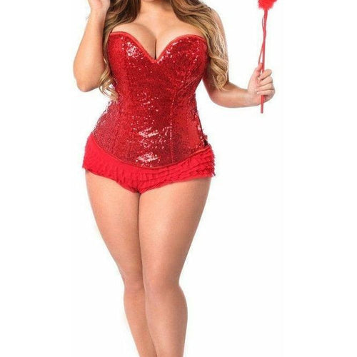 Top Drawer 4 PC Sequin Devil Corset Costume