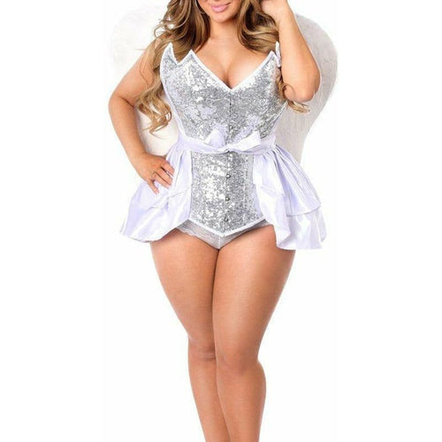 Top Drawer 4 PC Sequin Innocent Angel Corset Costume