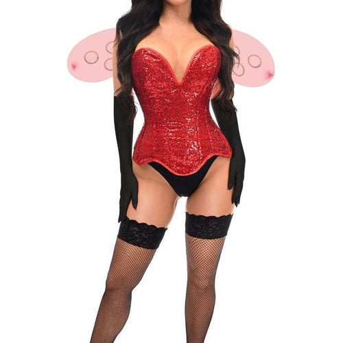 Top Drawer 4 PC Sequin Ladybug Corset Costume