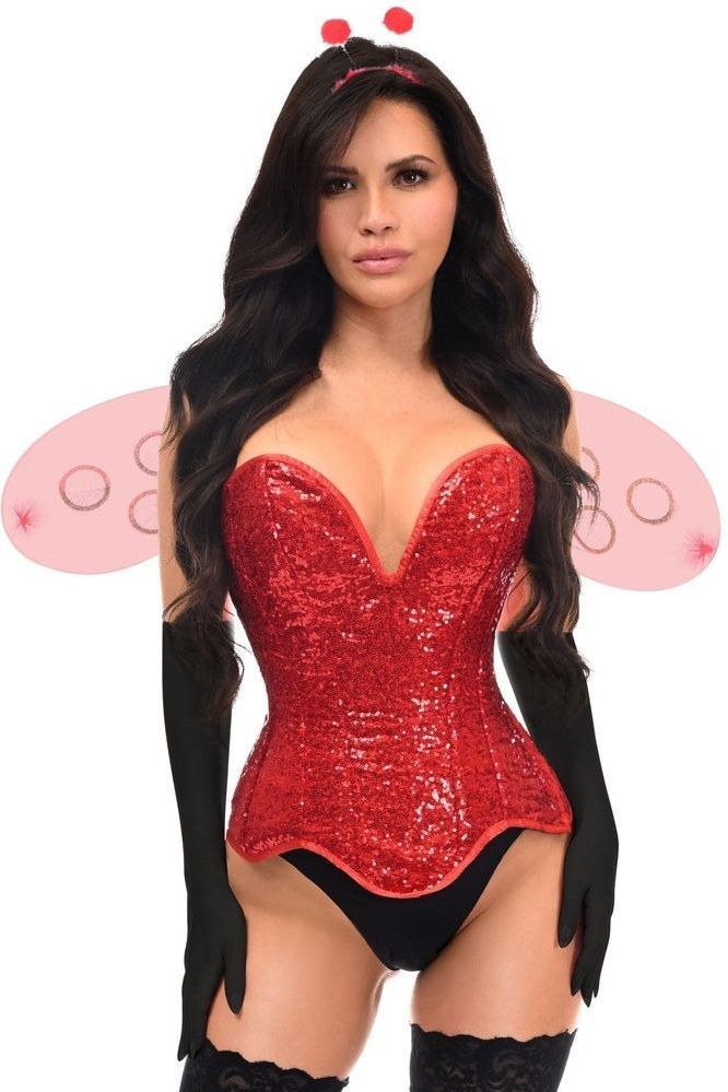 Top Drawer 4 PC Sequin Ladybug Corset Costume - Daisy Corsets