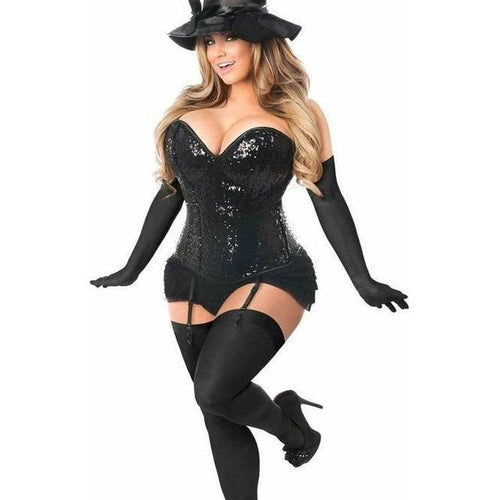 Top Drawer 4 PC Sequin Witch Corset Costume