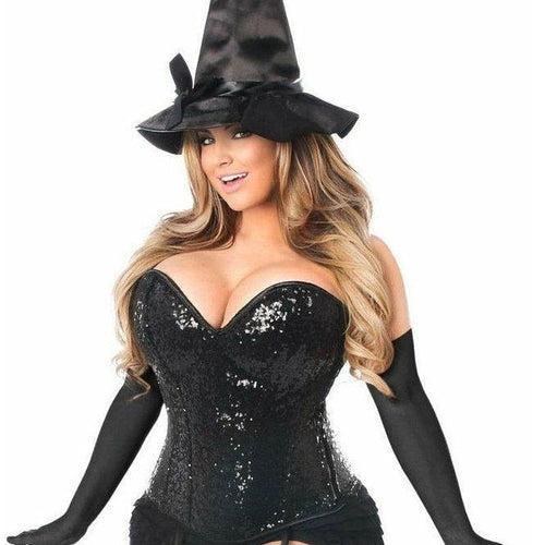 Top Drawer 4 PC Sequin Witch Corset Costume