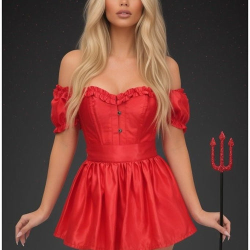 Top Drawer 4 PC Sexy Devil Corset Costume
