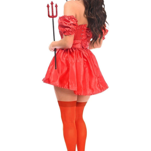 Top Drawer 4 PC Sexy Devil Corset Costume