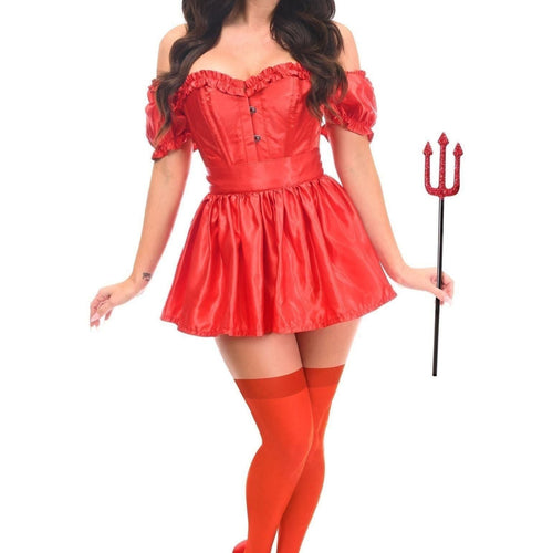 Top Drawer 4 PC Sexy Devil Corset Costume