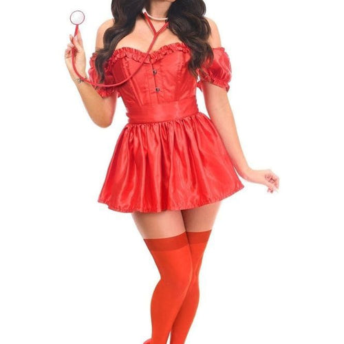 Top Drawer 4 PC Sexy Nurse Corset Costume