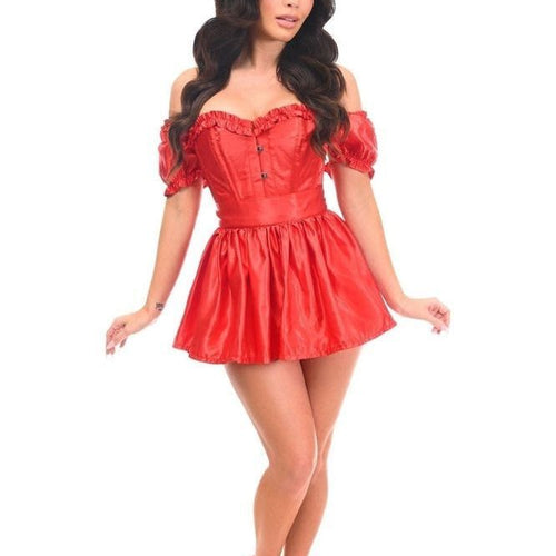 Top Drawer 4 PC Sexy Red Bunny Corset Costume