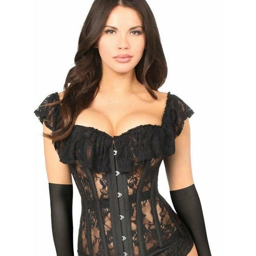Top Drawer 4 PC Sheer Lace Bunny Corset Costume