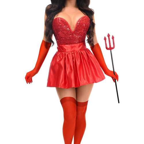 Top Drawer 5 PC Premium Devil Corset Costume