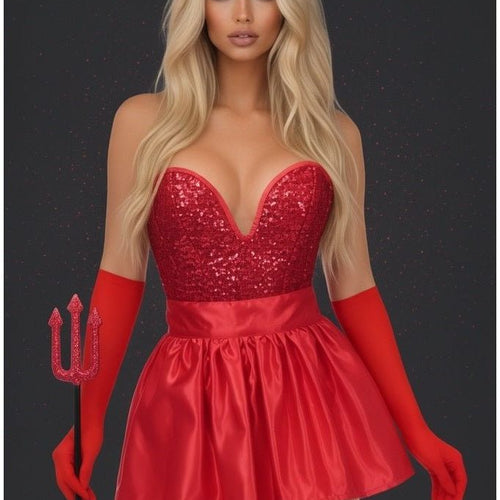 Top Drawer 5 PC Premium Devil Corset Costume