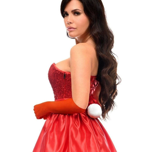 Top Drawer 5 PC Premium Red Bunny Corset Costume