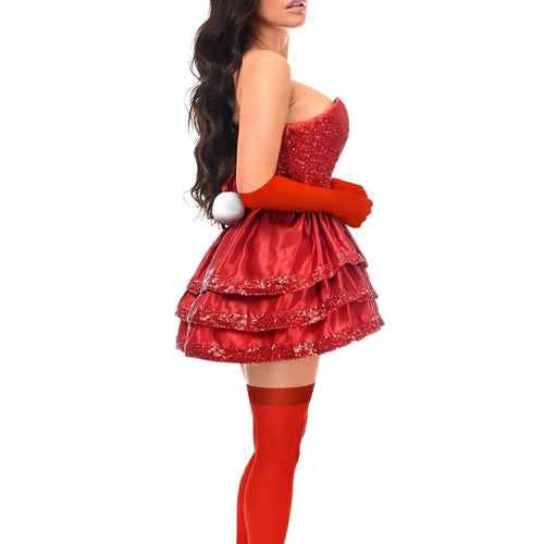 Top Drawer 5 PC Red Sequin Bunny Corset Costume