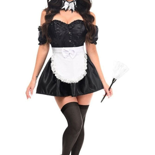 Top Drawer 6 PC Frisky French Maid Corset Costume