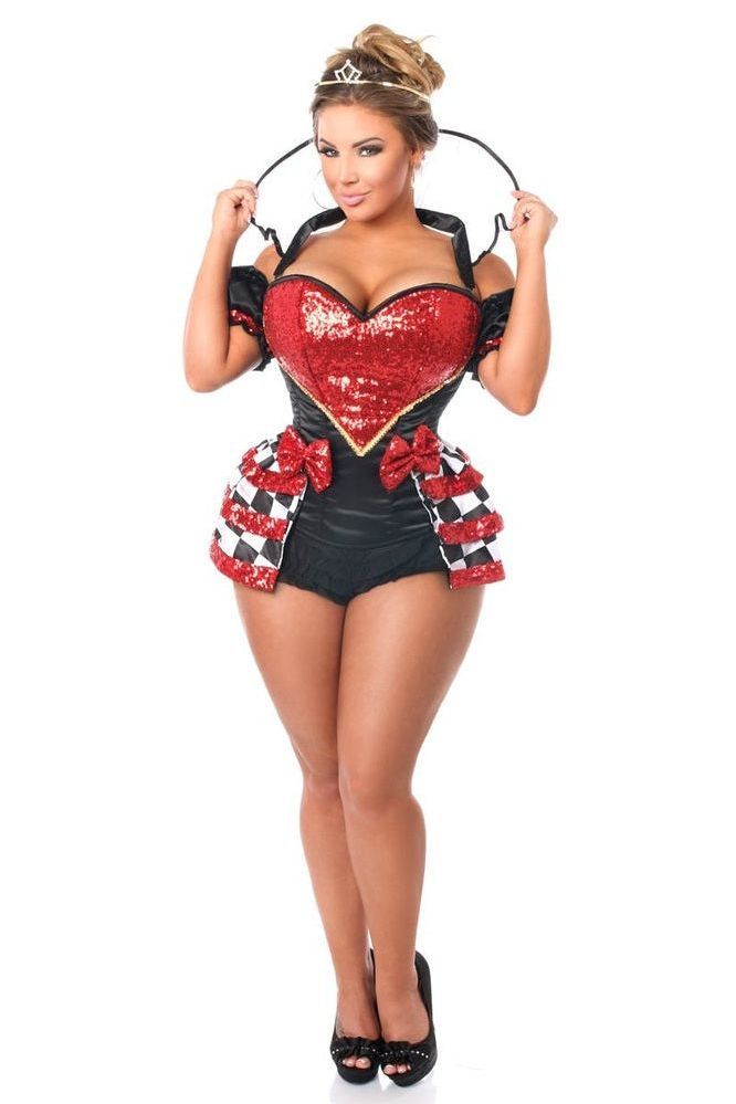 Top Drawer 6 PC Royal Red Queen Corset Costume - Daisy Corsets