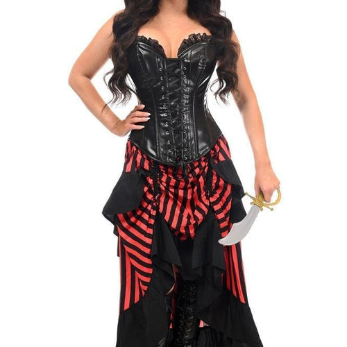 Top Drawer Black/Red Striped Premium Corset Costume