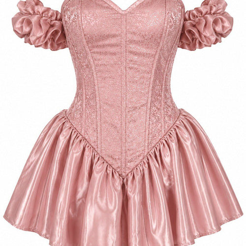 Top Drawer Enchanted Rose Princess Steel Boned Corset Dress