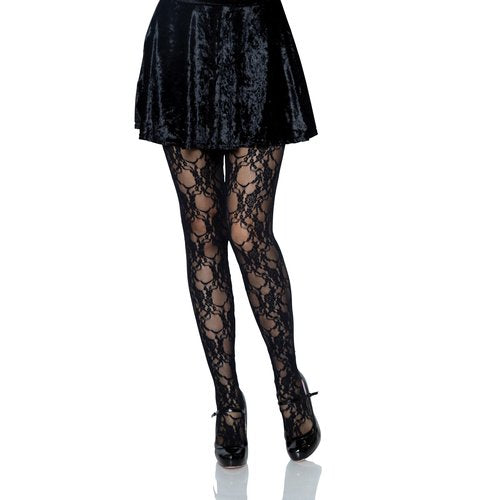 Tori Floral Lace Tights - 9653      00122