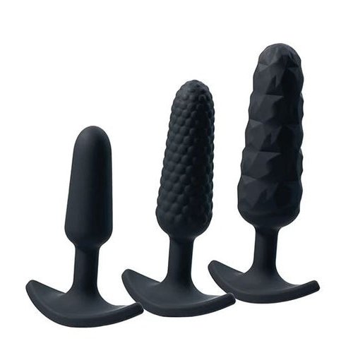 TRIO ANAL PLUG SET BLACK - VIA0108