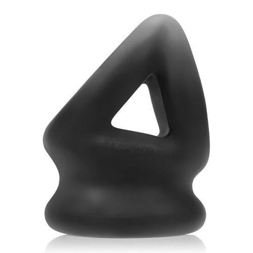 TRI SQUEEZE COCKSLING BALL STRETCHER OXBALLS SILICONE TPR BLEND BLACK ICE (NET) - OXS3024BLIC