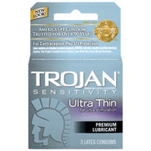 TROJAN ULTRA THIN LUBE 3PK - T92620