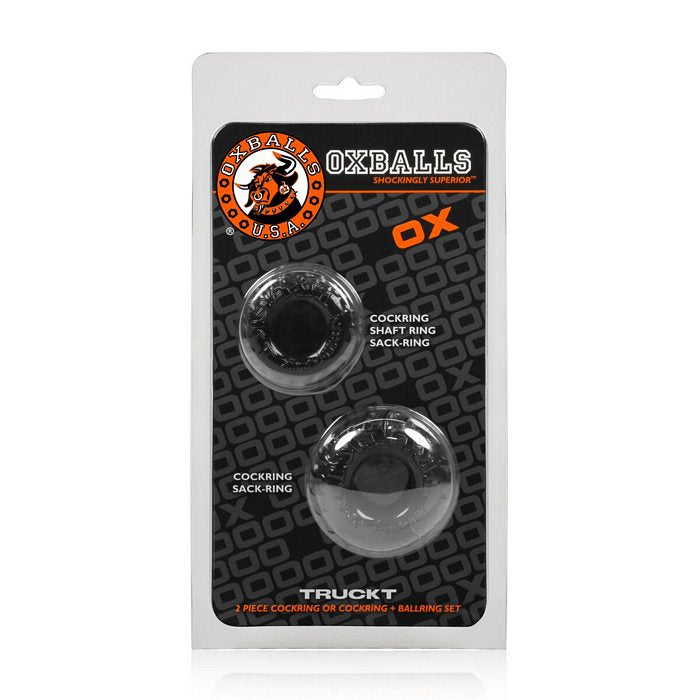 TRUCKT 2PC COCKRING SET BLACK (NET) - OXAJ1049BLK