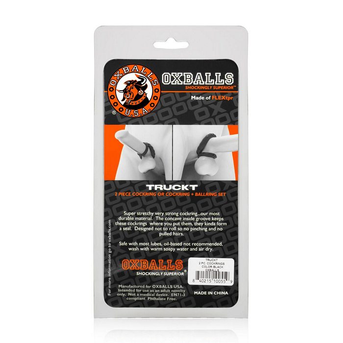 TRUCKT 2PC COCKRING SET BLACK (NET) - OXAJ1049BLK