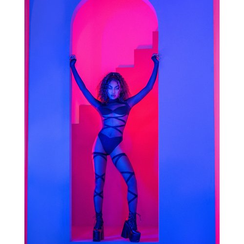 Truth Or Dare Bodysuit And Thigh Highs Set - 8471      00122