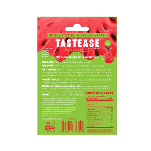 TASTEASE EDIBLE PASTIES & PECKER WRAPS IN WATERMELON - PASTTSWTM