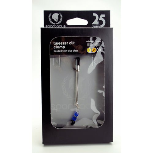TWEEZER CLIT CLAMP W/BLUE BEADS - SPF200