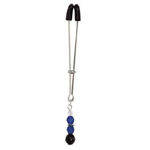 TWEEZER CLIT CLAMP W/BLUE BEADS - SPF200