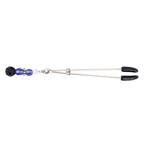 TWEEZER CLIT CLAMP W/BLUE BEADS - SPF200