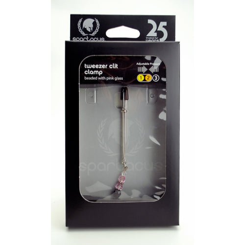 TWEEZER CLIT CLAMP W/PINK BEADS - SPF204
